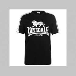 Lonsdale pánske čierne tričko PROMO 60%bavlna 40%polyester